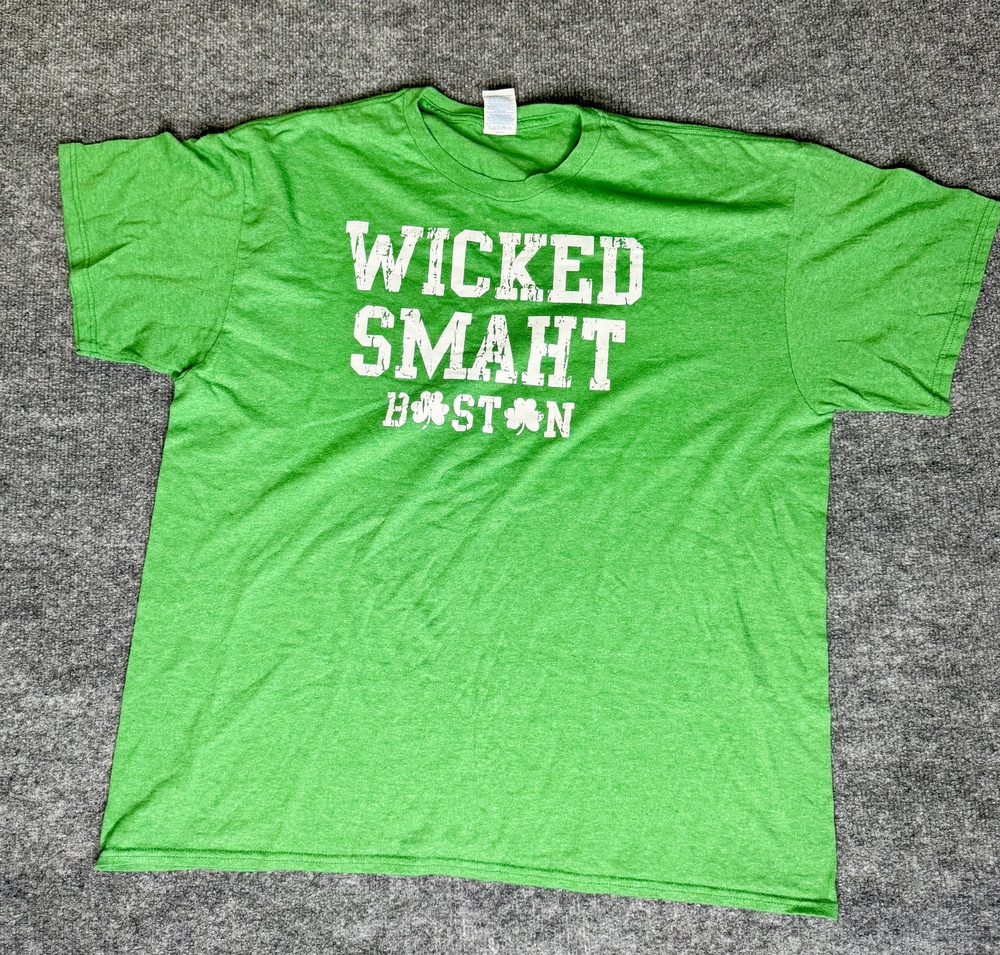 Delta Pro Weight Shirt Mens XL Green Wicked Smaht Boston St Patricks Graphic Tee